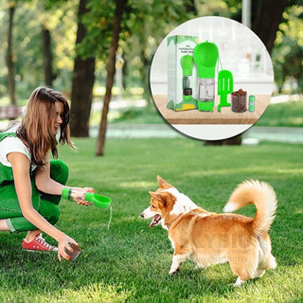 Botella Multifuncional 4 en 1 Mascotas Verde | Promart.pe - Promart