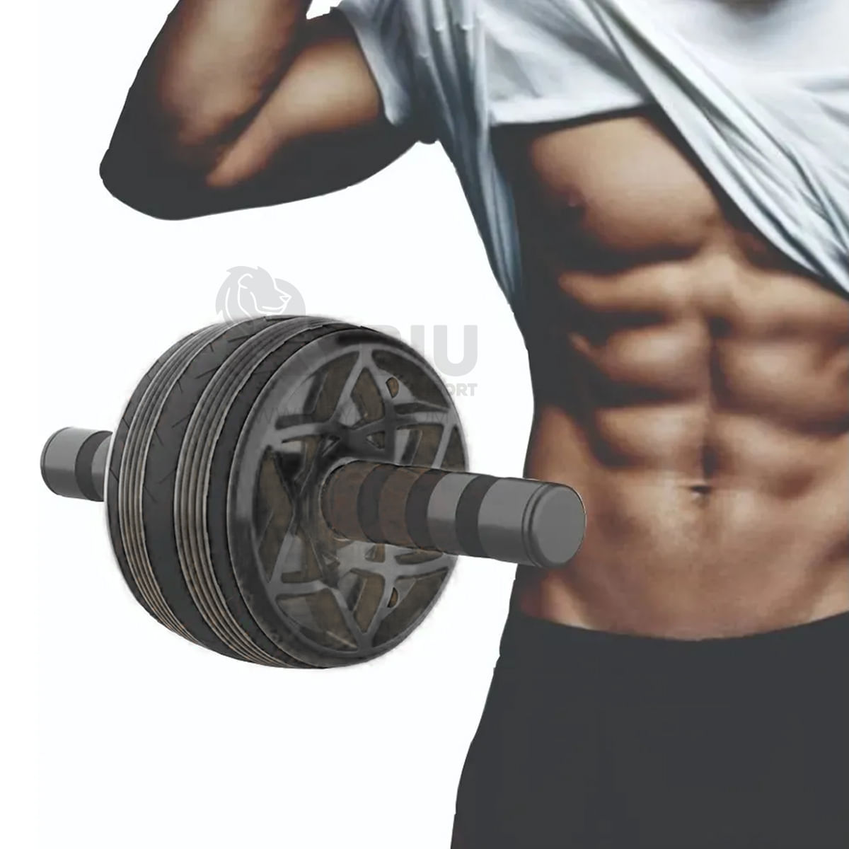 Rodillo de Ejercicio Abdominal Negro