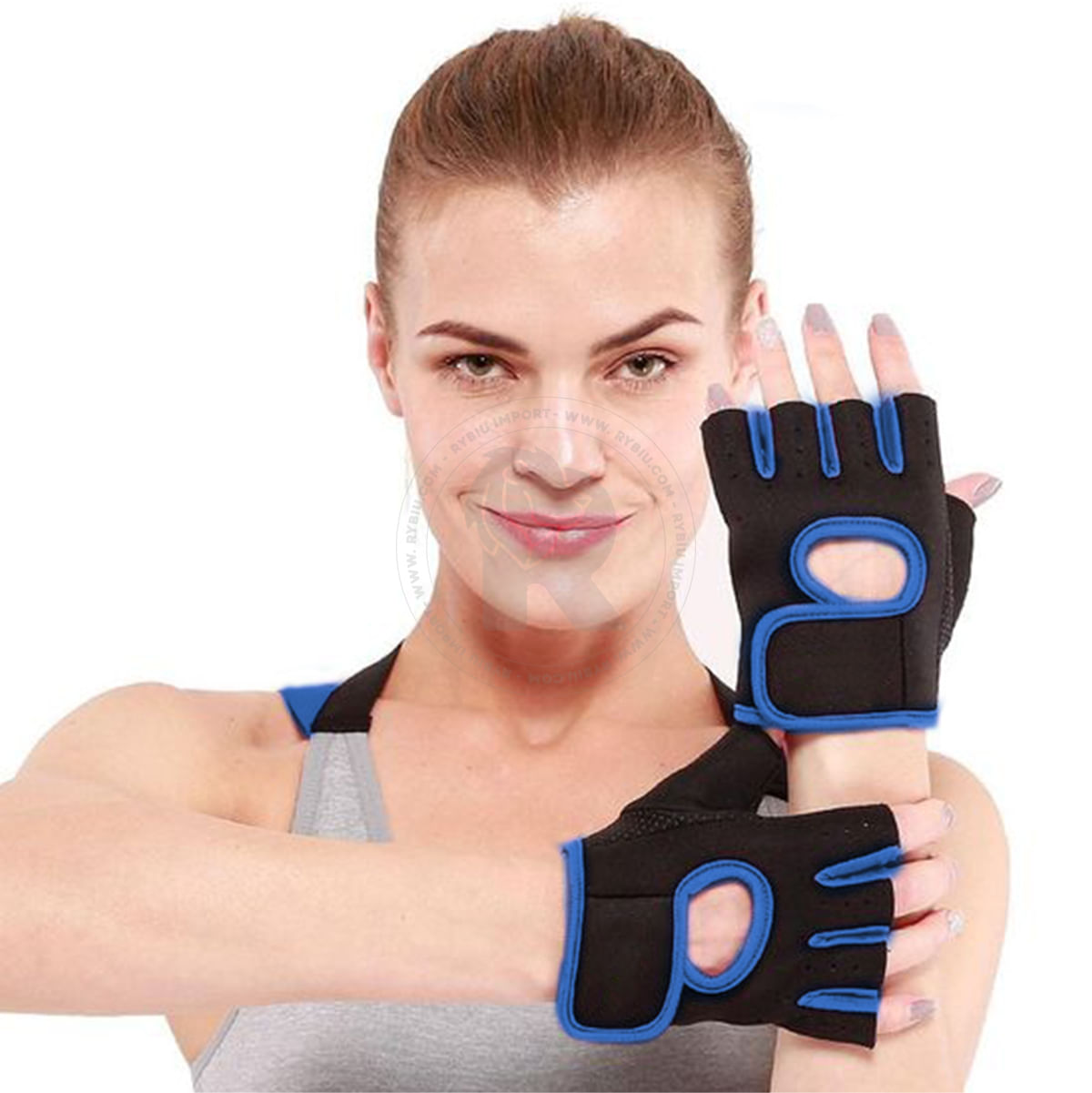 Guantes para Levantamiento Azul Talla S