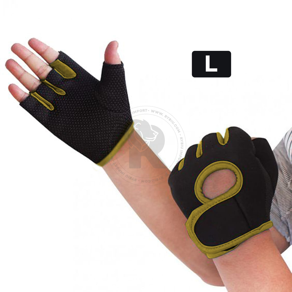 Guantes Antideslizantes Gym Yellow Talla L