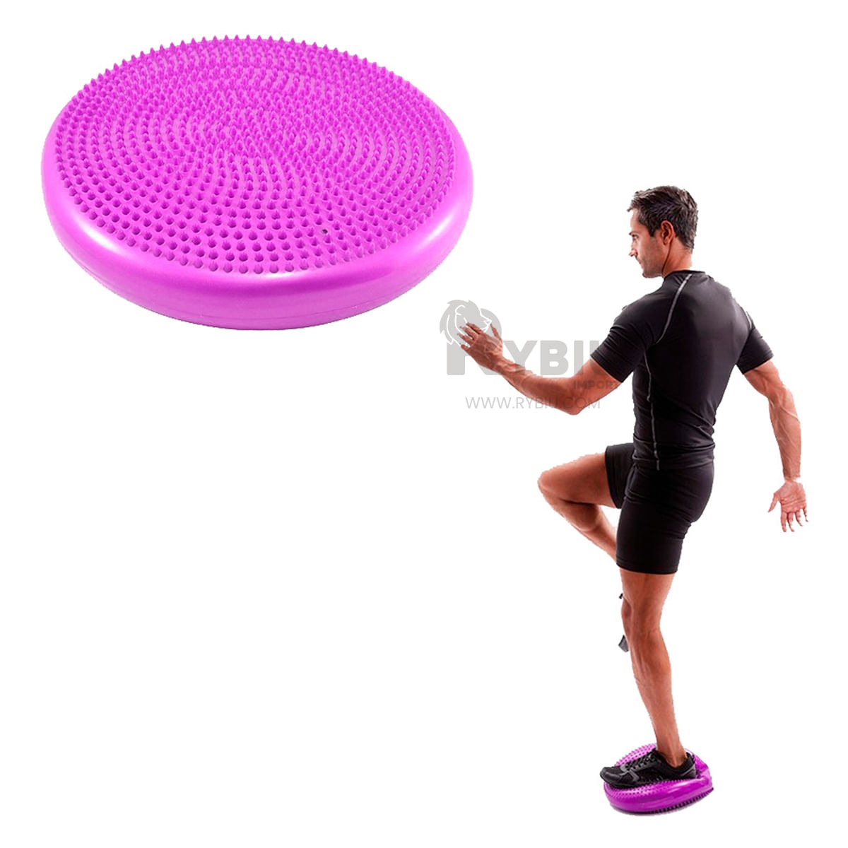 Disco de Equilibrio para Yoga Fucsia