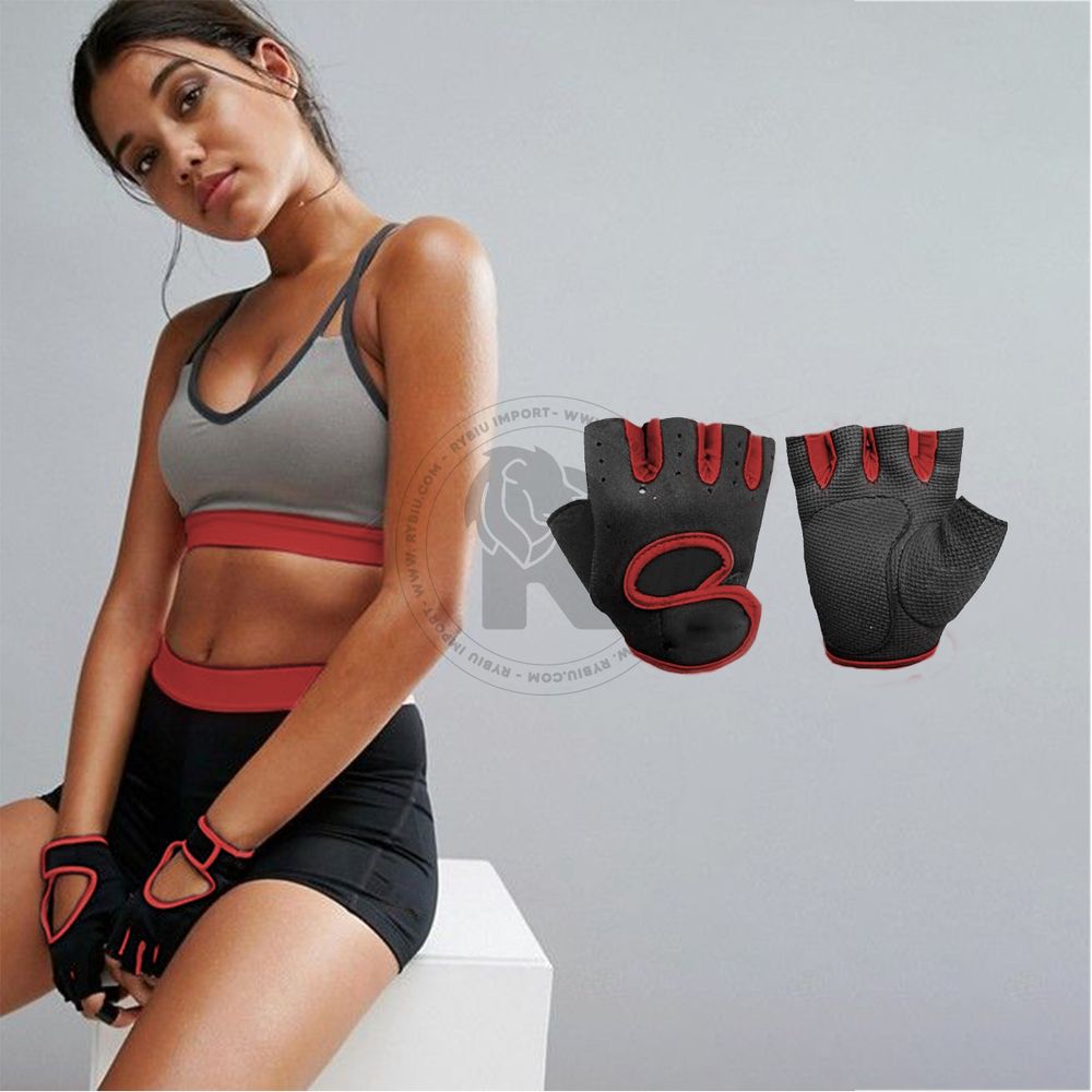 Guantes de Pesas Calistenia Gimnasio Con Vendas Muñequera Rojo - Promart