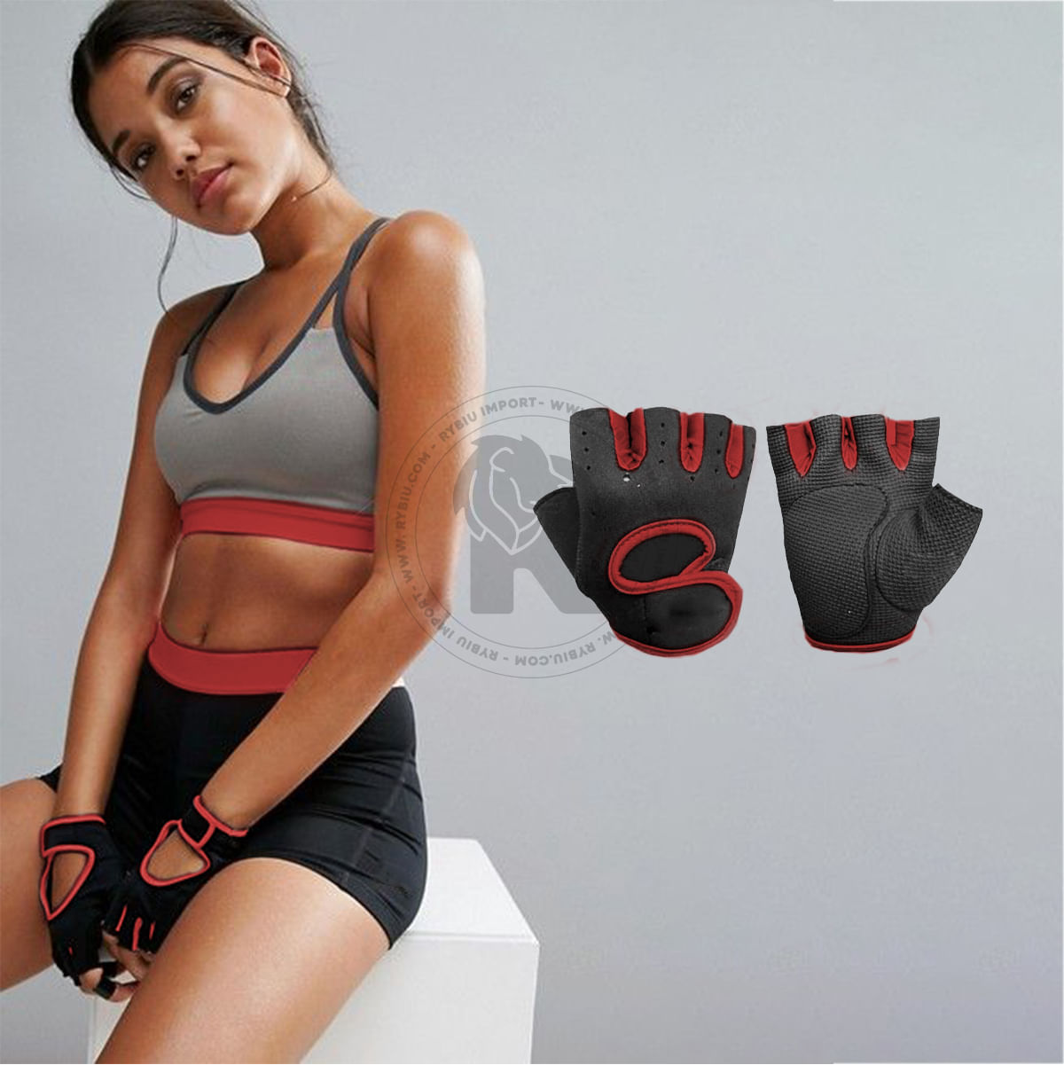 Guantes Antideslizantes Rojo Talla L