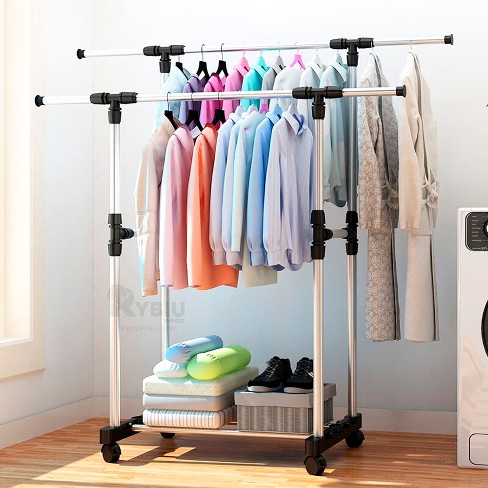 Estante 2 Niveles con Ruedas de Ropa | Promart.pe - Promart