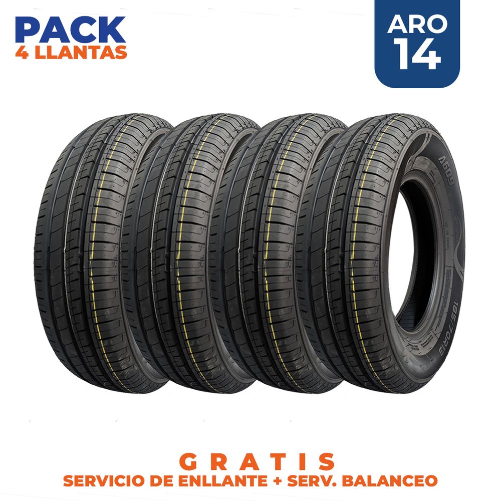 Pack De 4 Llantas 195/70R14 Aplus A609 91H - Promart