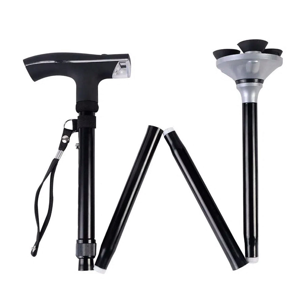 Bastón Plegable con Luz 4 en 1