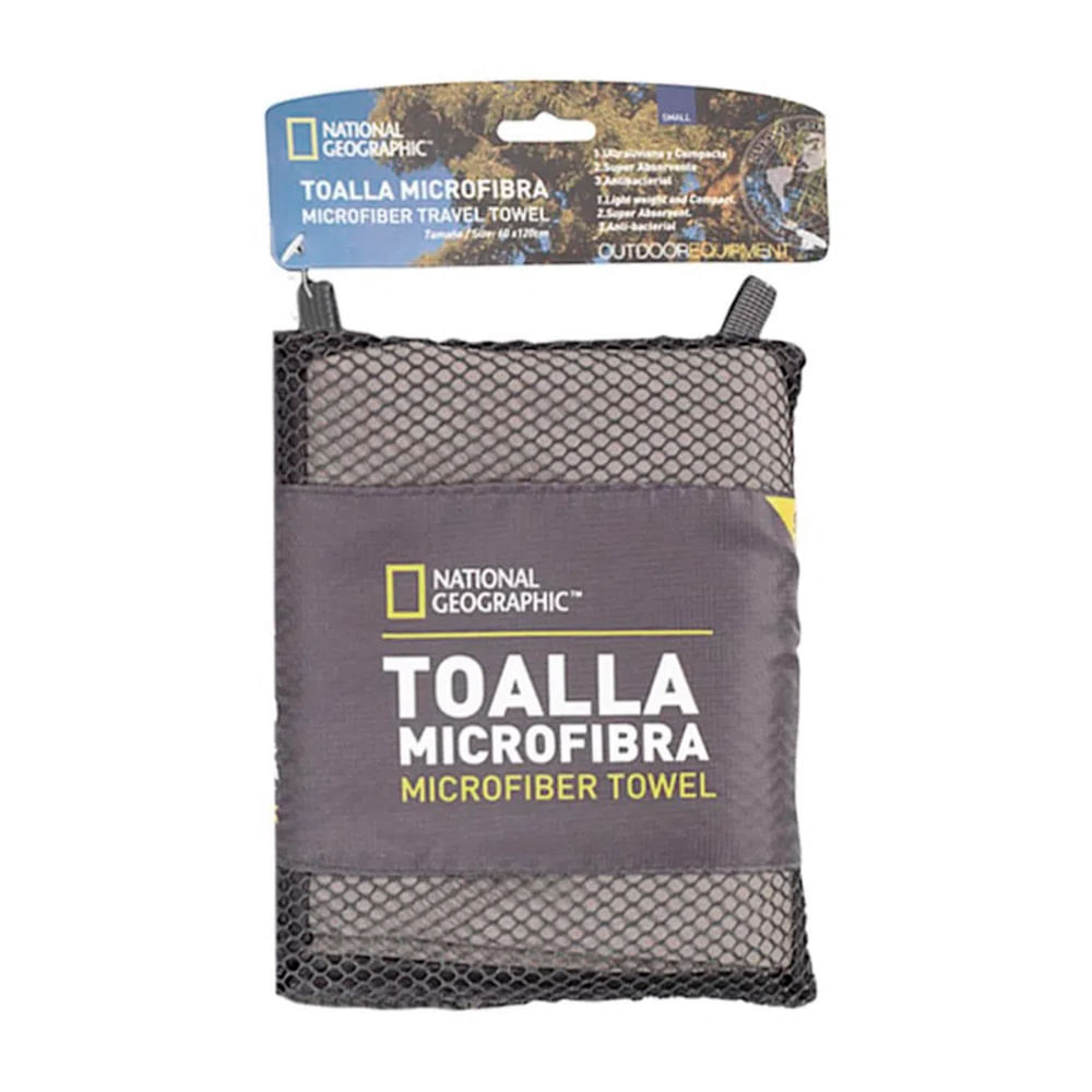 Toalla Microfibra Secado Fácil - Talla S - National Geographic-TNG1001-Gris