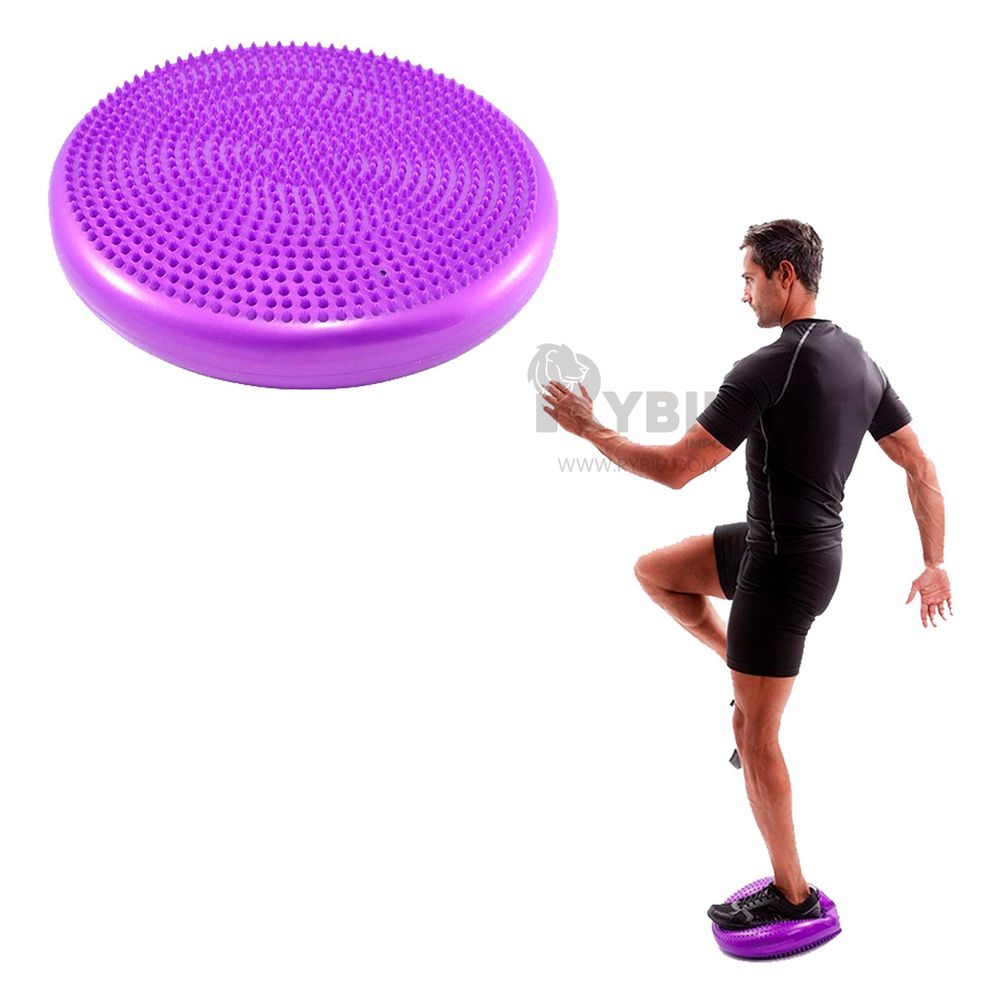 Pelota Yoga 75cm Morado Pilate + Inflador - Promart