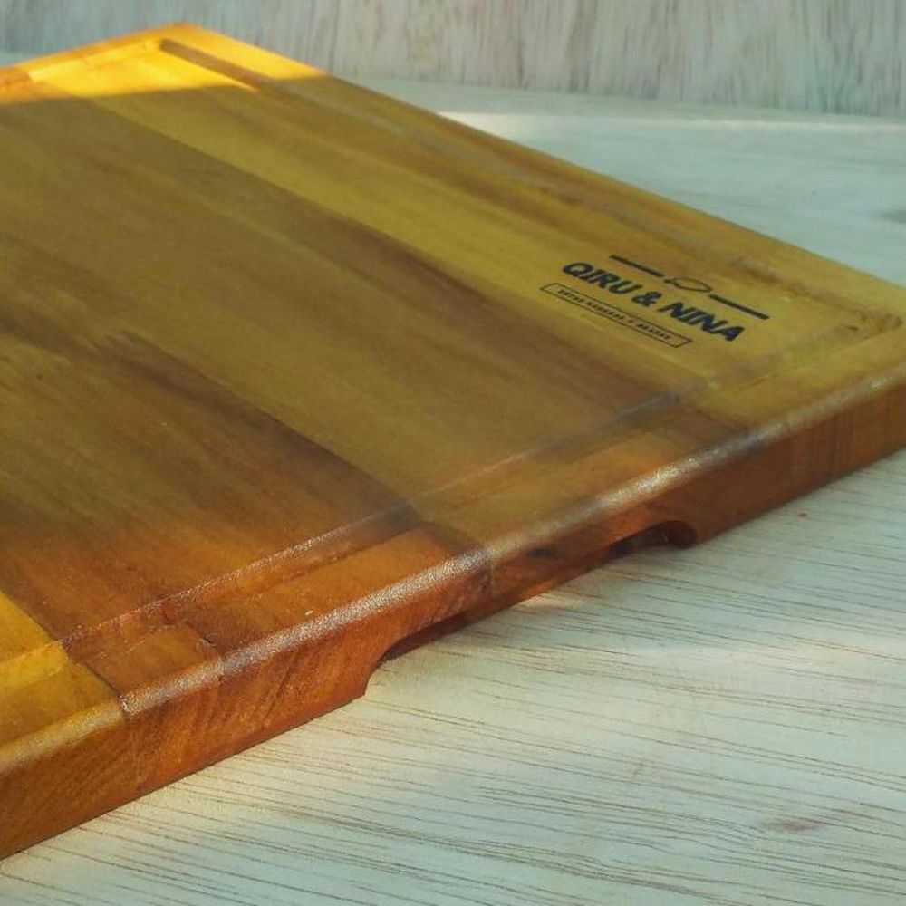 Tabla Parrillera Qiru & Nina Rectangular de Madera Promart