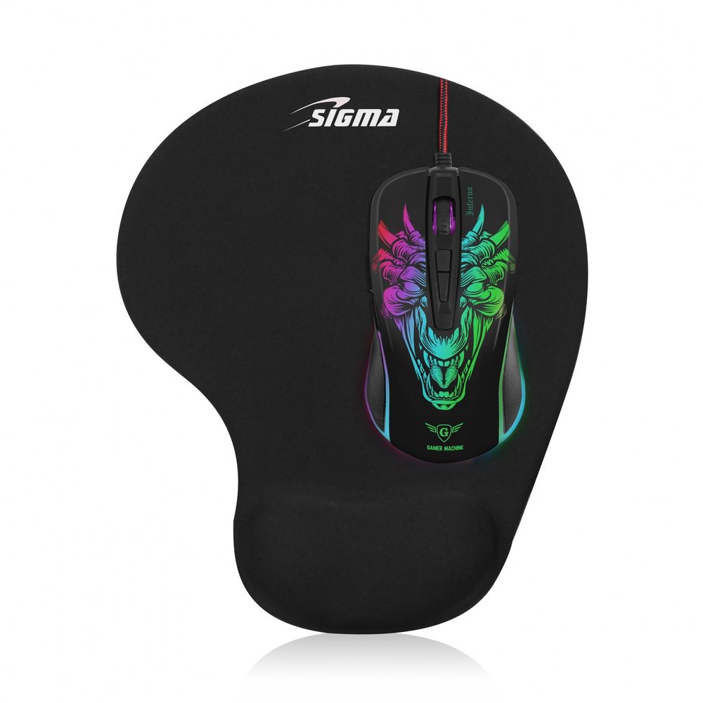 Mouse Pad Con Almohadilla De Gel Y Anti Deslizante Negro modelo x5