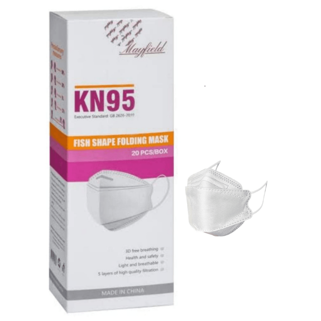 Mascarilla Kn95 Fish Shape Blanco Mayfield / Caja x 20 unidades