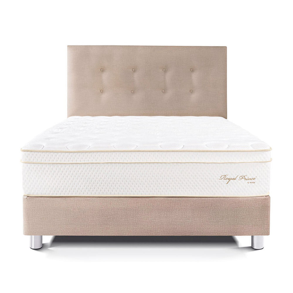 Dormitorio PARAISO Royal Prince Champagne 1.5 Plz + 1 Almohada Viscoelástica + Protector