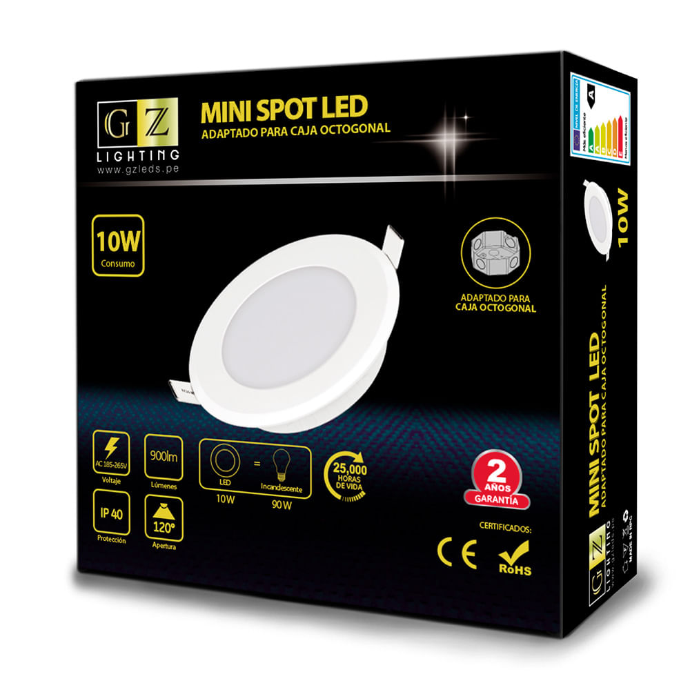 Spot led 12w P/Caja Octogonal Ld Promart