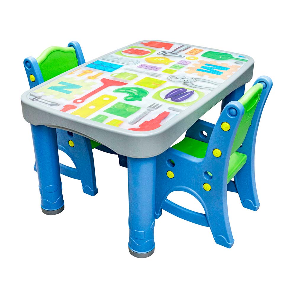 Set kids studio mesa + 2 sillas Herramientas Basa