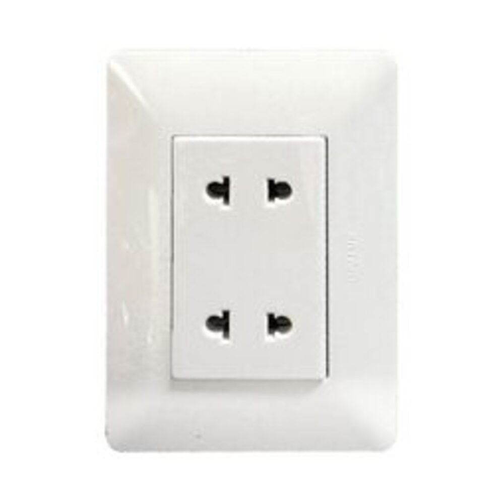 Tomacorriente Doble Universal 2 Polos BM1204TR Opalux