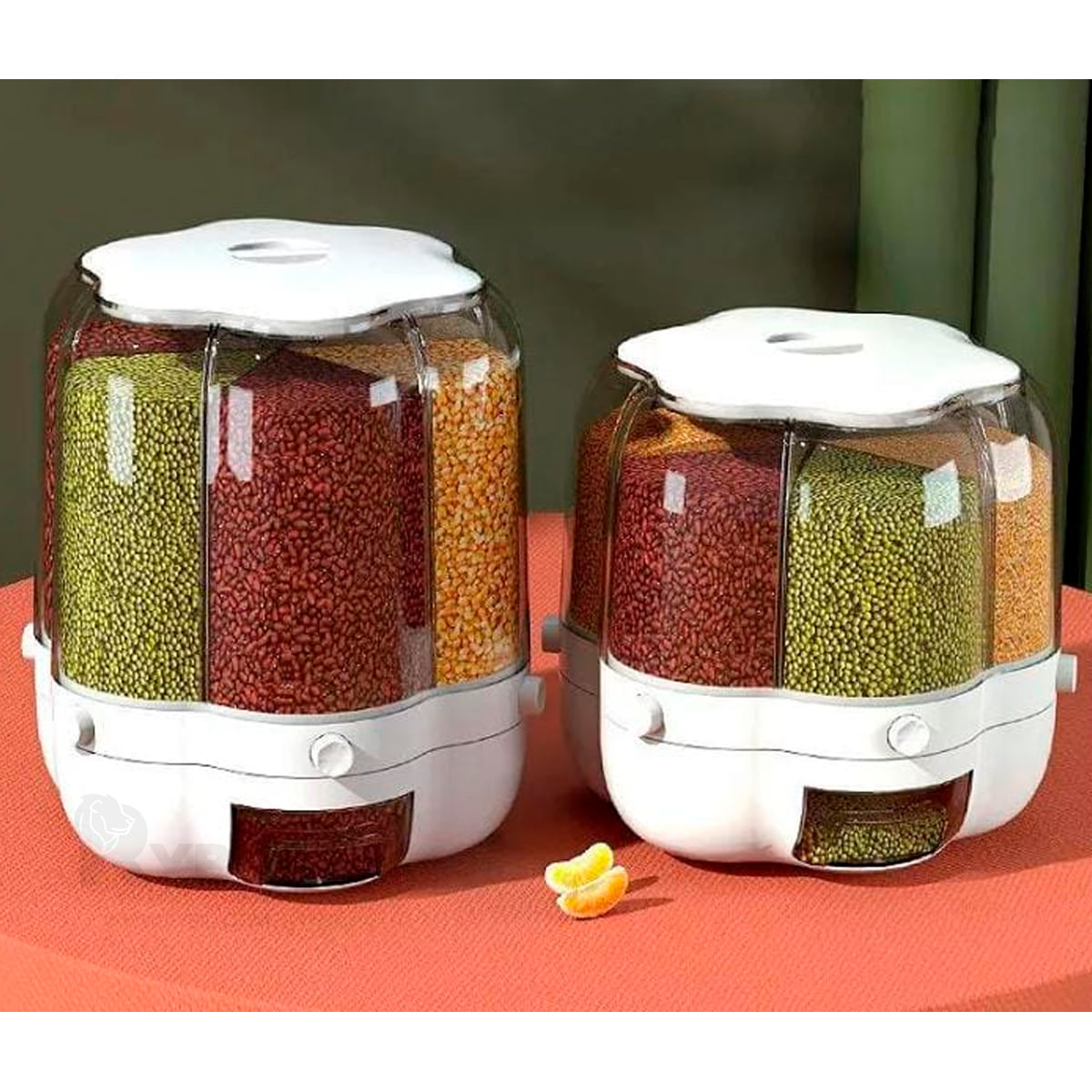 Dispensador de Menestra Giratorio Blanco