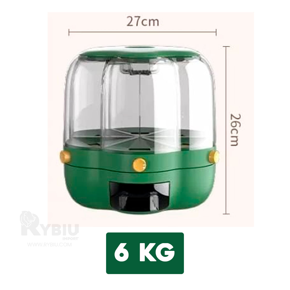 Dispensador de Menestra Giratorio 6KG Verde