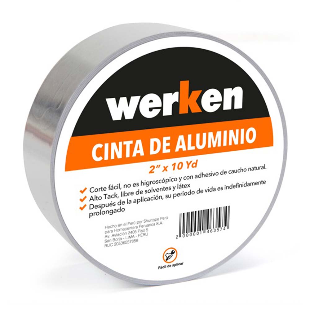 Cinta aluminio Werken 2 x 10 Yds - Promart