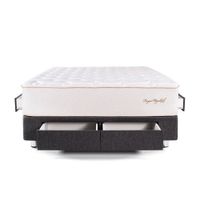 Cama Box Tarima 4 Cajones PARAISO Royal Elizabeth Gris Queen +2 Almohadas Viscoelásticas