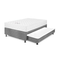 Cama Box Tarima Diván PARAISO 1.5 Plazas + 1 Almohada + Protector