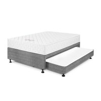 Cama Box Tarima Diván PARAISO 2 Plazas + 2 Almohadas + Protector