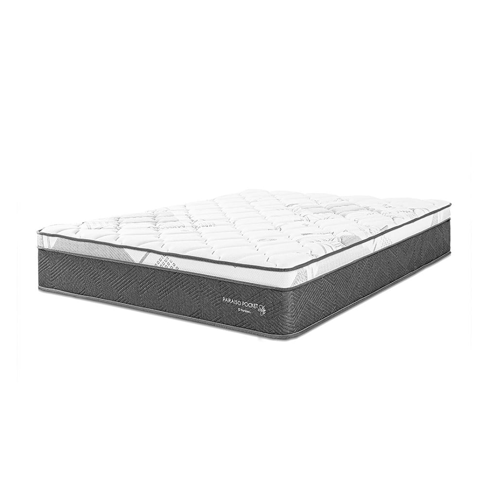 Colchón Paraíso Pocket Star Queen + 2 almohadas + protector