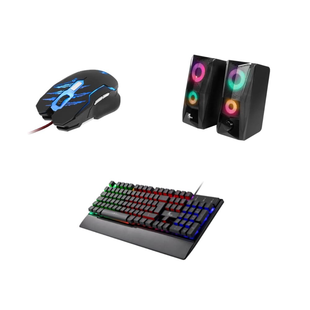 Combo Gamer Xtech Teclado + Mouse + Parlante RGB