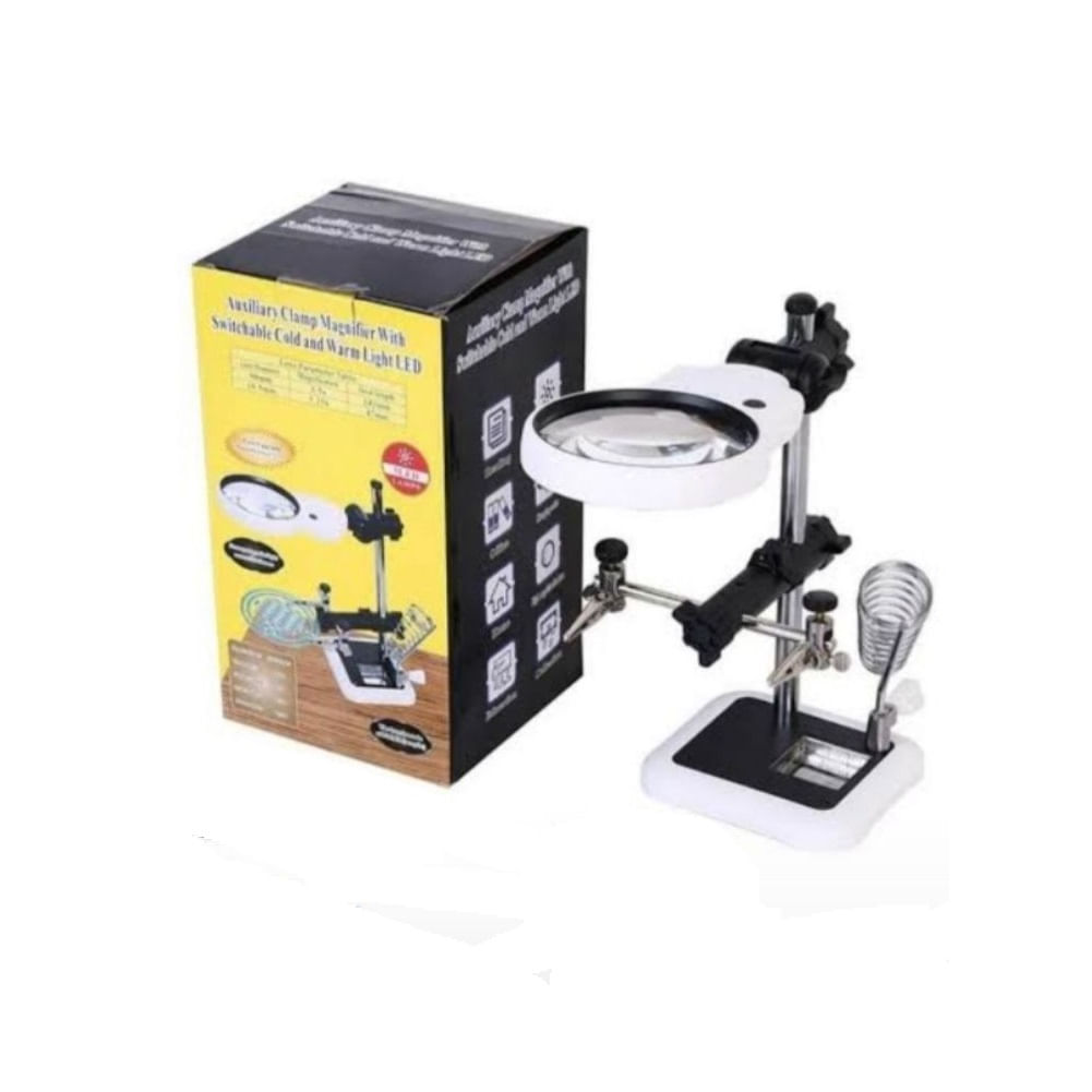 Soporte para Soldar con Lupa y Luz