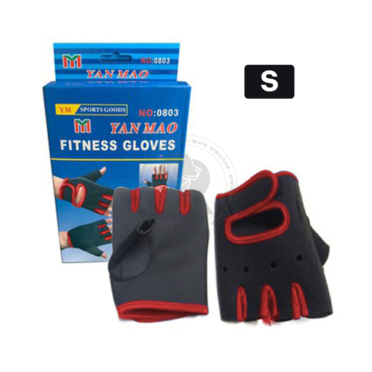 Guantes Deportivos Gimnasio Rojo Talla S