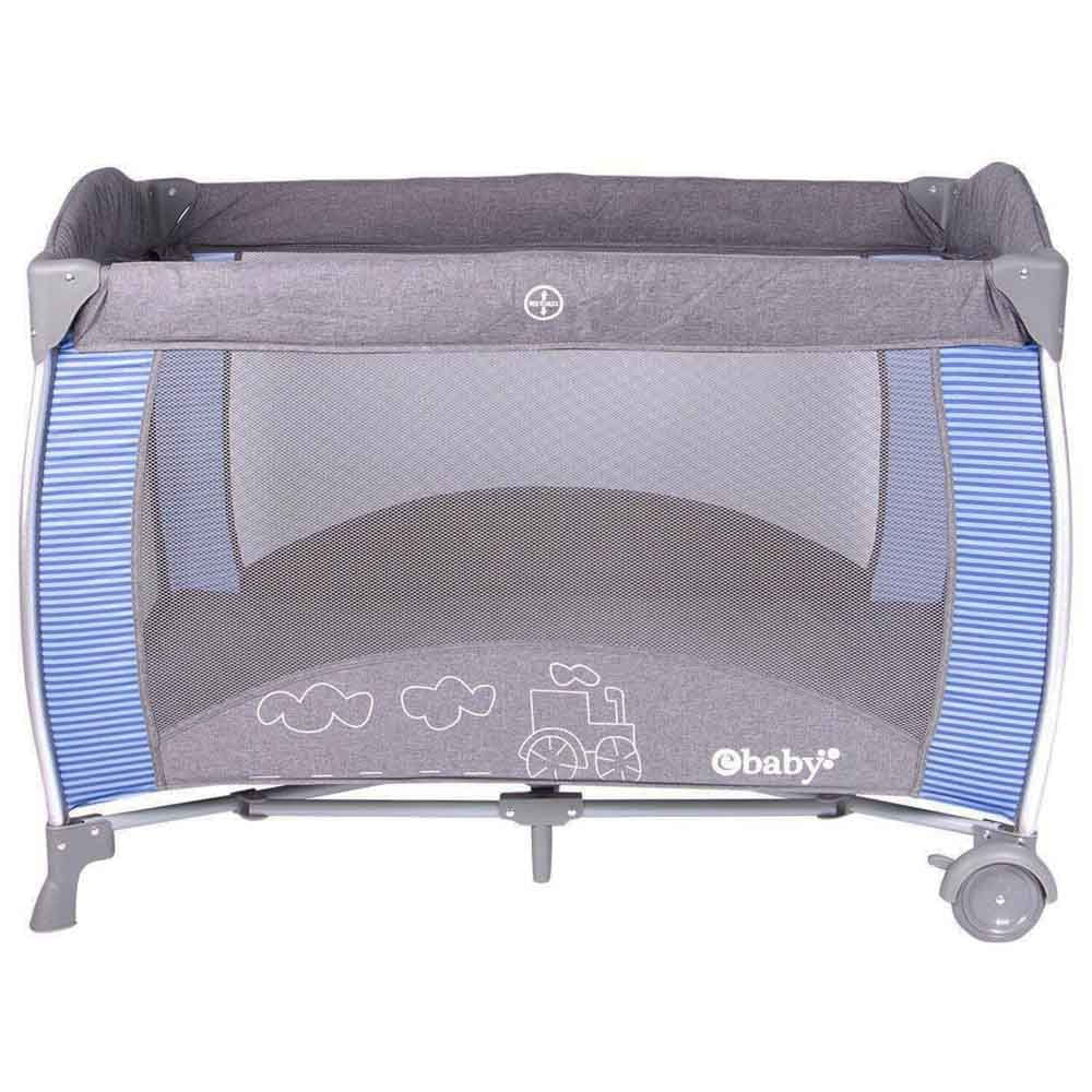 Cuna Corral Aluminio Ebaby NOA 780 Celeste + Colchón