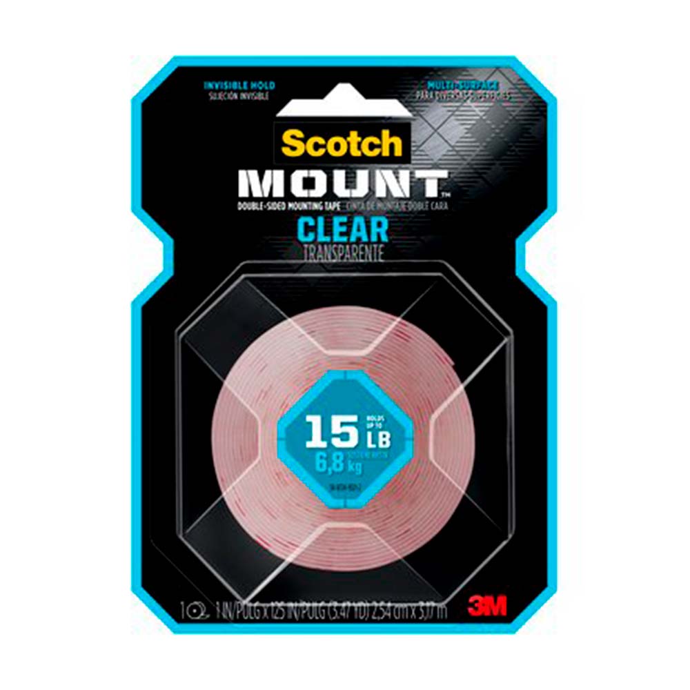 Cinta de Doble Contacto Transparente 3M 25.4mmx3.17m