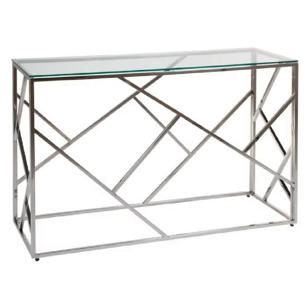 Consola Recibidor Indira Acero Inoxidable Alto Hogar