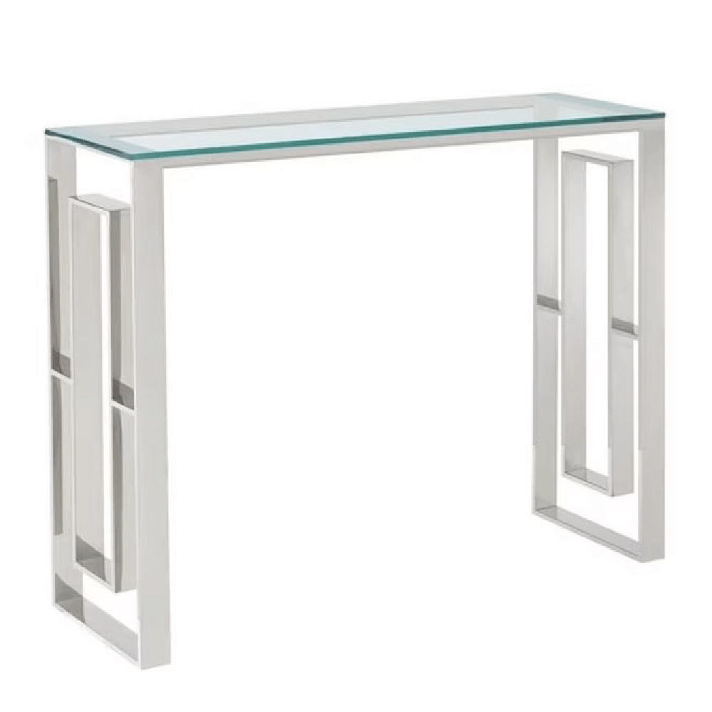 Consola Recibidor Eureka Acero Inoxidable Alto Hogar