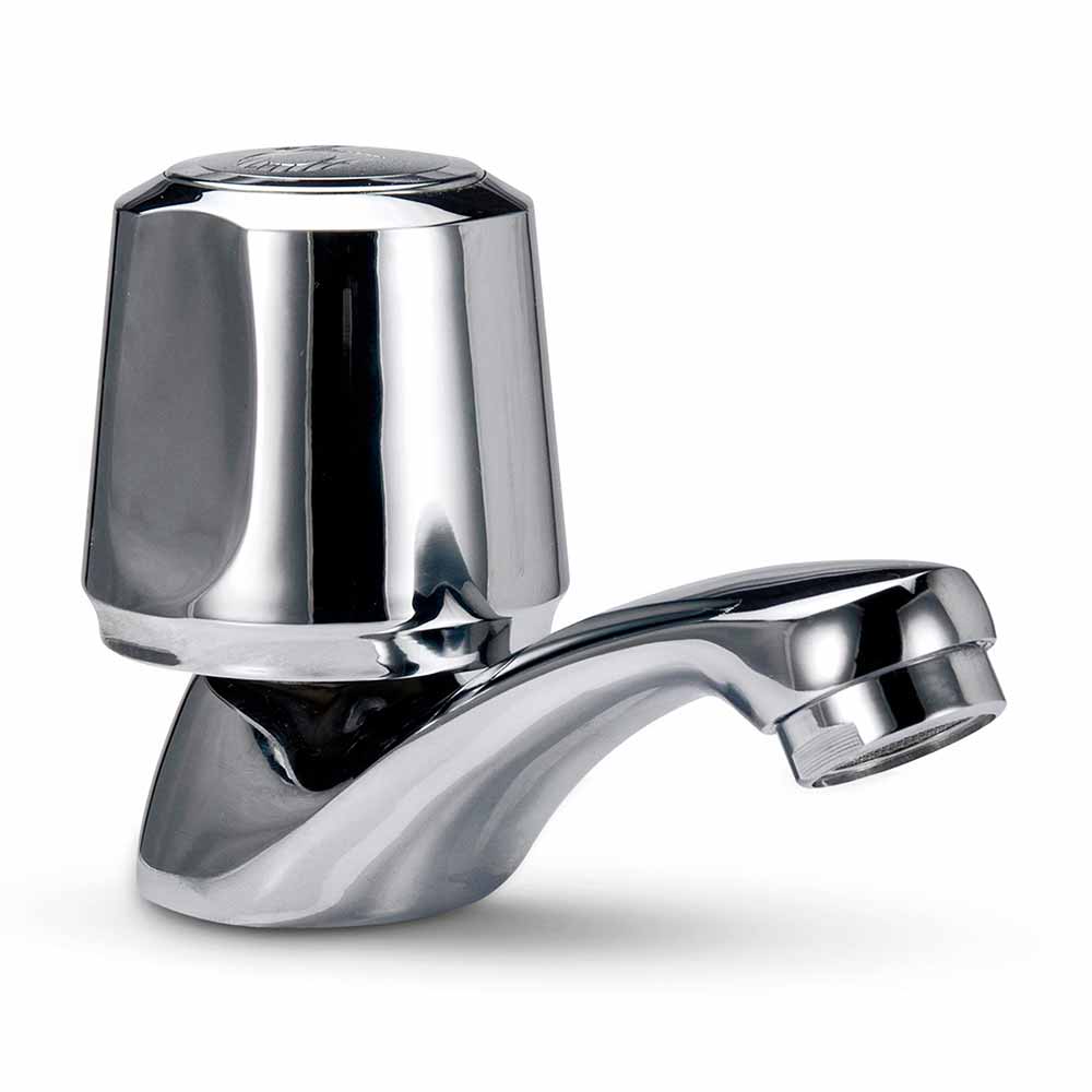 Llave de Lavatorio Italgrif Cancun Baja Plata Cromada