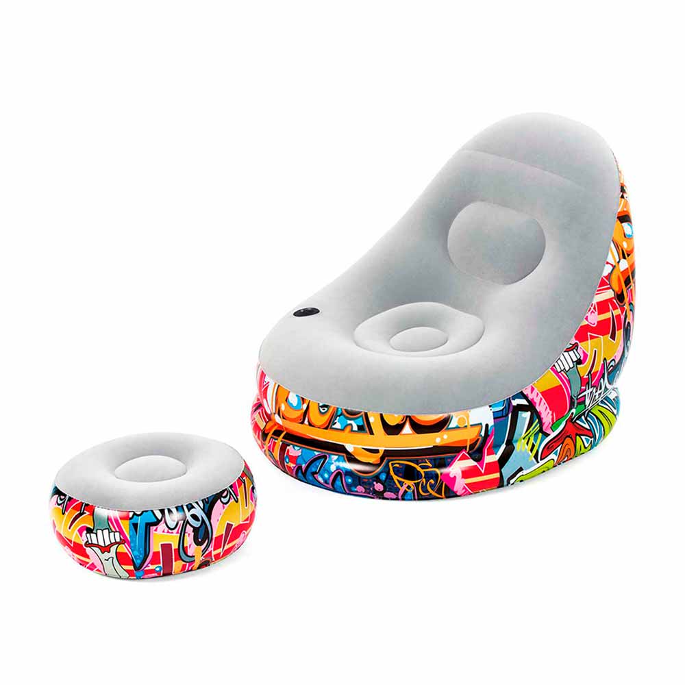 Sillón Inflable Grafiti Bestway Modelo 75076 Multicolor de Plástico