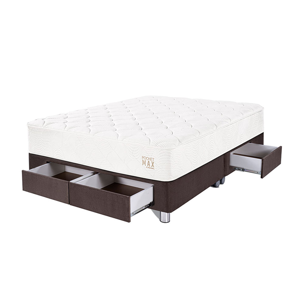 Cama PARAÍSO Pocket Queen Chocolate