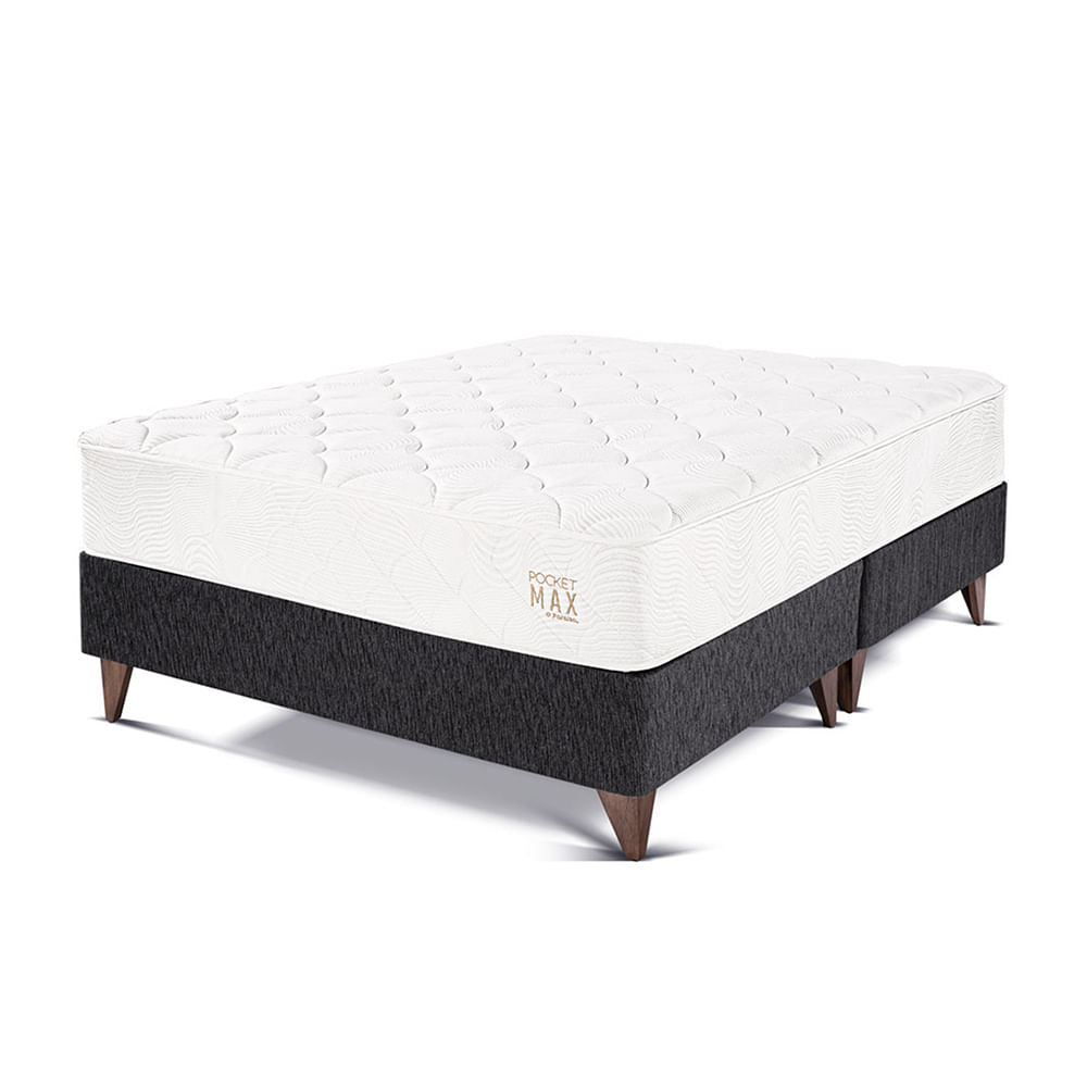 Cama Europea PARAÍSO Pocket Max King Charcoal