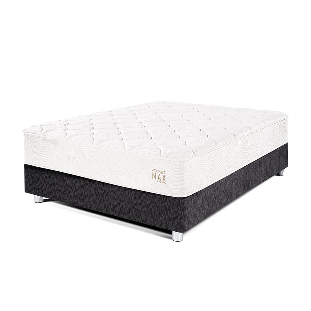 Cama PARAÍSO Pocket Max 1.5 Plazas Charcoal