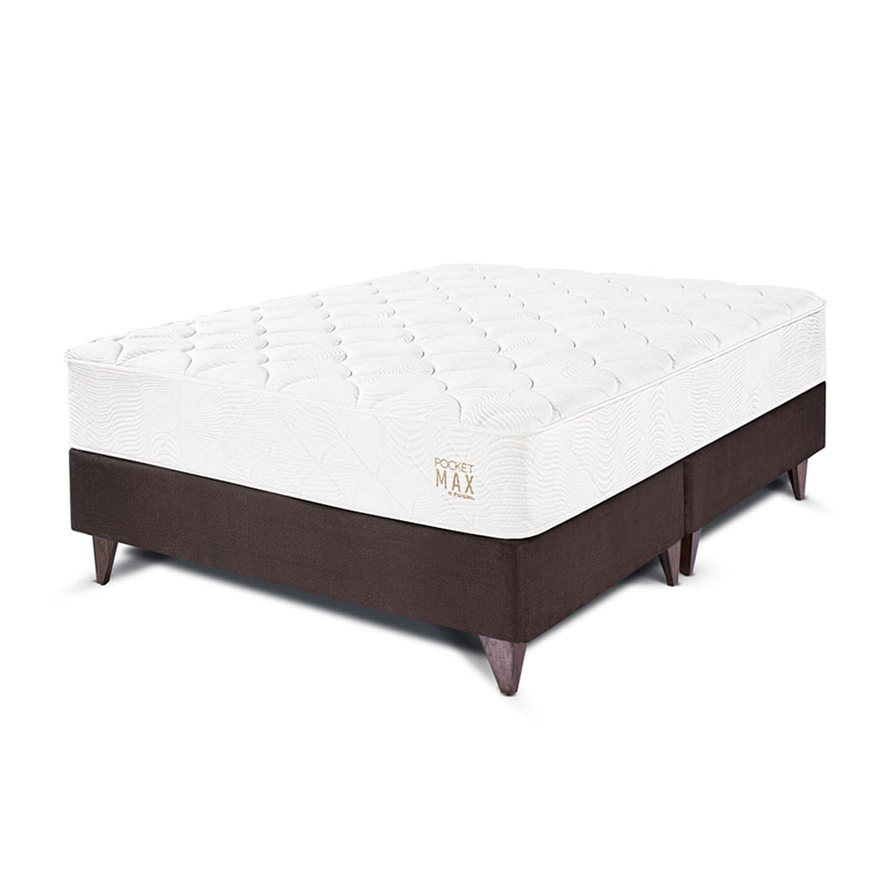 Cama Europea PARAÍSO Pocket Max Queen Chocolate