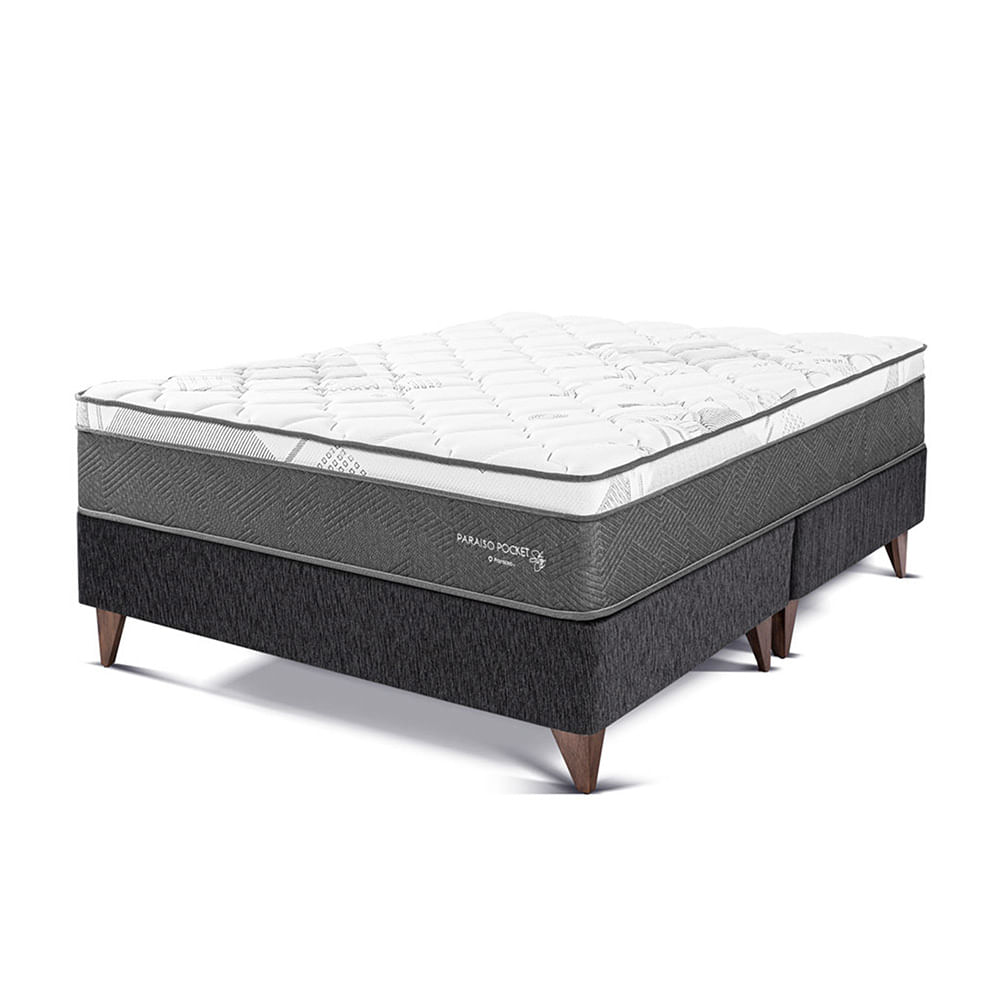 Cama Europea PARAISO Pocket Star Queen Charcoal