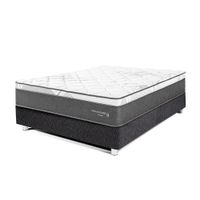 Cama Box Tarima PARAISO Pocket Star Charcoal 2 Plazas + 2 Almohadas + Protector