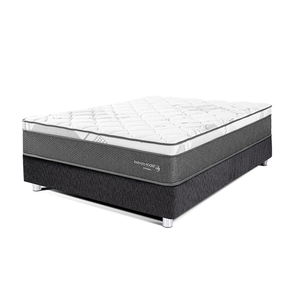 Cama Americana PARAISO Pocket Star 2 Plazas Charcoal
