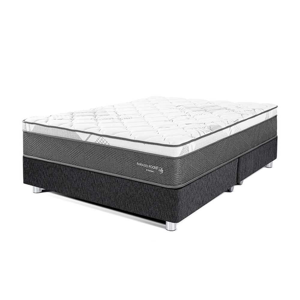 Cama Americana PARAISO Pocket Star King Charcoal