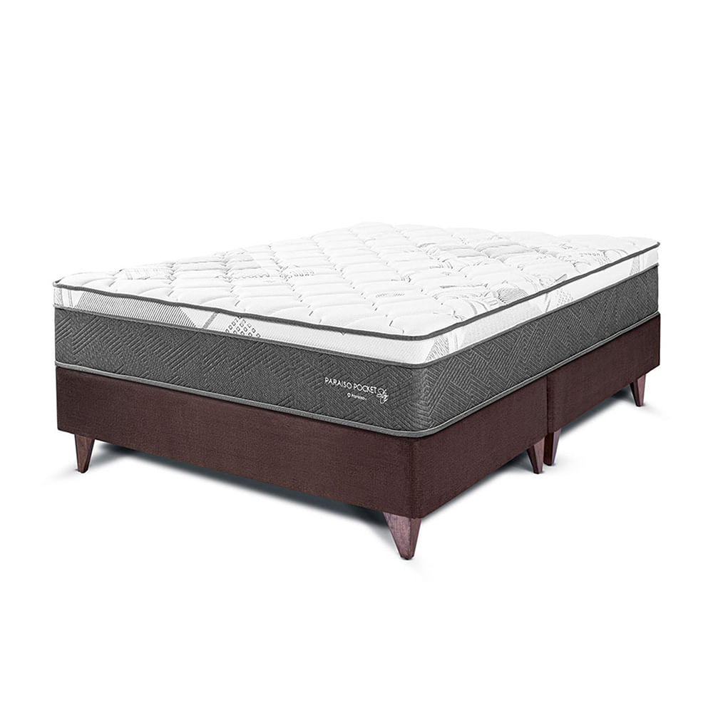 Cama Europea PARAISO Pocket Star Queen Chocolate