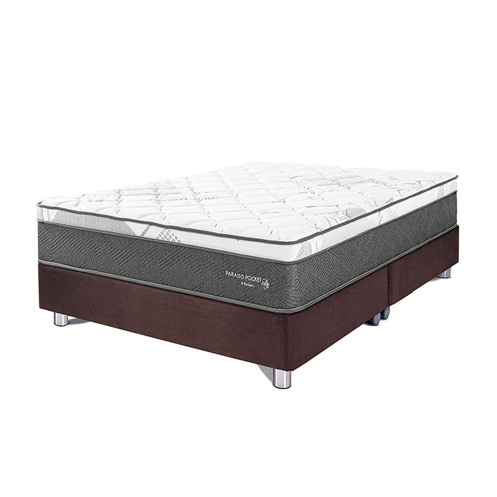 Cama Americana PARAISO Pocket Star King Chocolate