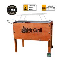 Caja China Mediana Mr. Grill Acero Galvanizado + Parrilla