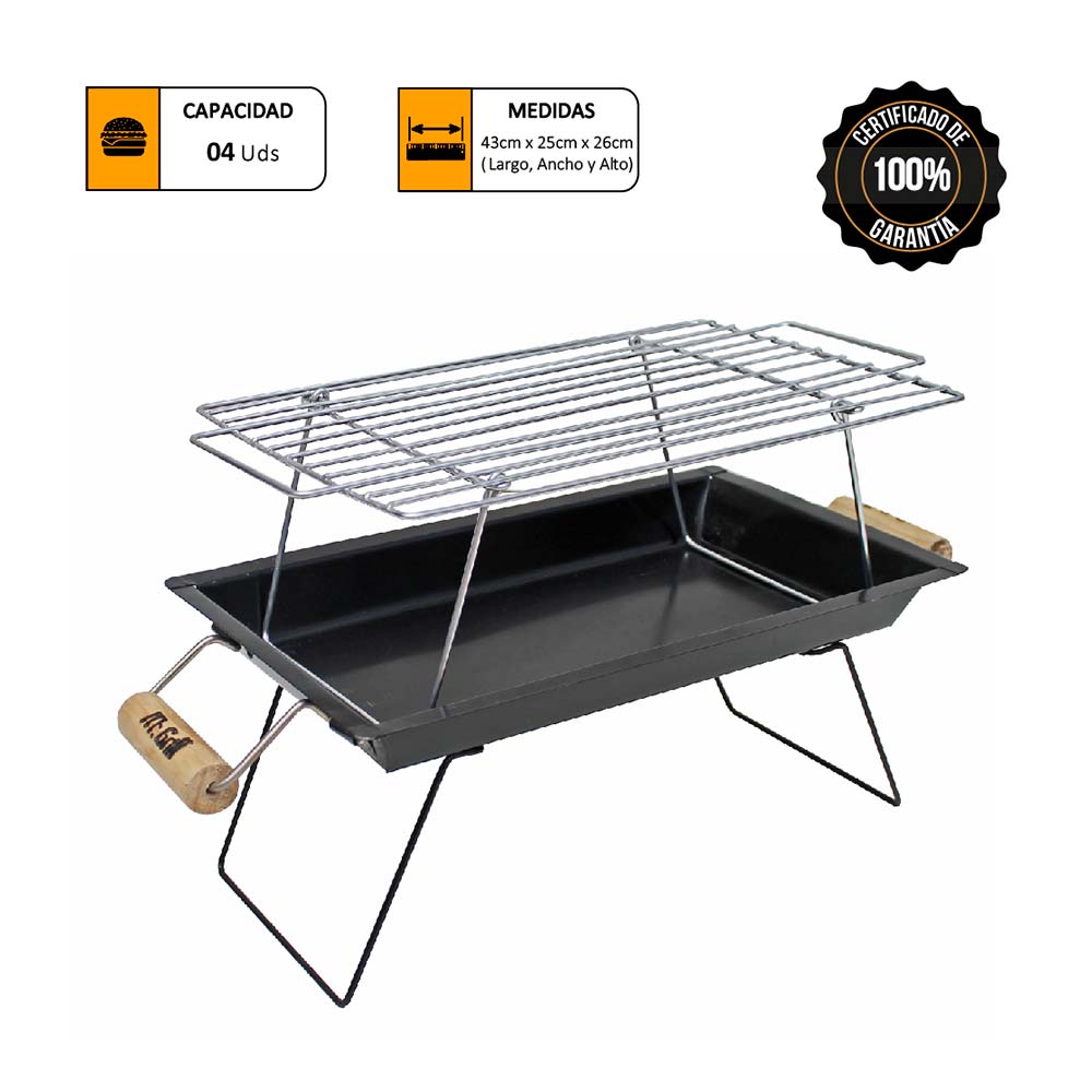 Parrilla Camping Mr. Grill Rectangular