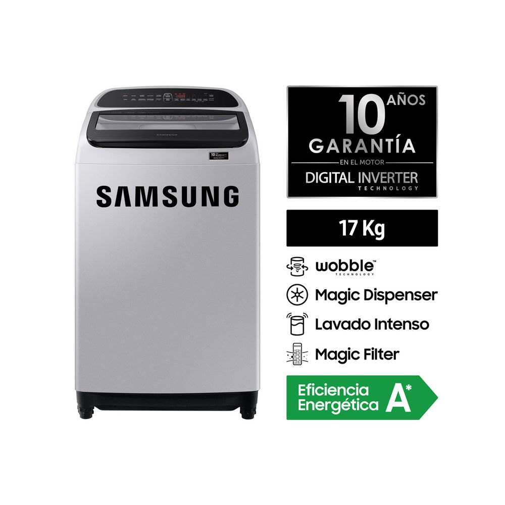 Samsung 17 Kg Eco Digital Inverter Wobble WA17T6260BY Gris - Promart