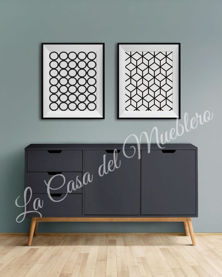 Aparador Credenza Roma La Casa del Mueblero Gris Oscuro