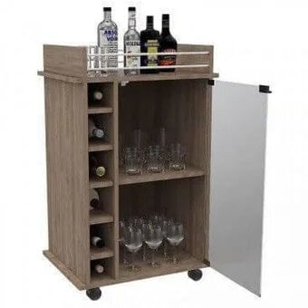 Bar Botellero La Casa del Mueblero Castaño